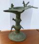 16thc Southern India Bronze Grease Lamp Estate Find Museum Quality Persian Metalware photo 5