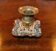 Late 19th Century French Signed Antique ChamplevÉ Candle Holder Metalware photo 2