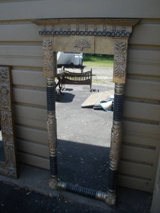 46596: Modern Regency Empire Paint Decorated Mirror photo