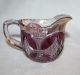 Antique Press Red Glass Creamer Dish Ca.  1900 Bowls photo 3