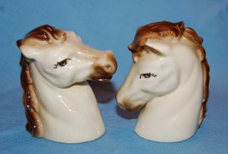 Vintge Ceramic Arts Studio Madison Wis Lovely Horse Figurine Salt Pepper Shakers photo