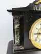 1881 Ansonia Slate & Marble Mantle Clock Open Escapement Clocks photo 7