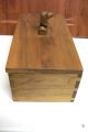 Vtg.  Teak Wood Box With Dachshund Dackel Dog Head Knob Wood Carved Figurine Boxes photo 4
