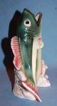 Vintage Japan Porcelain Ceramic Pottery Game Fish Bass Trout Figurine/vase Figurines photo 1