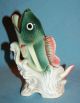 Vintage Japan Porcelain Ceramic Pottery Game Fish Bass Trout Figurine/vase Figurines photo 2