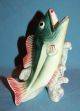 Vintage Japan Porcelain Ceramic Pottery Game Fish Bass Trout Figurine/vase Figurines photo 5