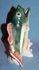 Vintage Japan Porcelain Ceramic Pottery Game Fish Bass Trout Figurine/vase Figurines photo 7