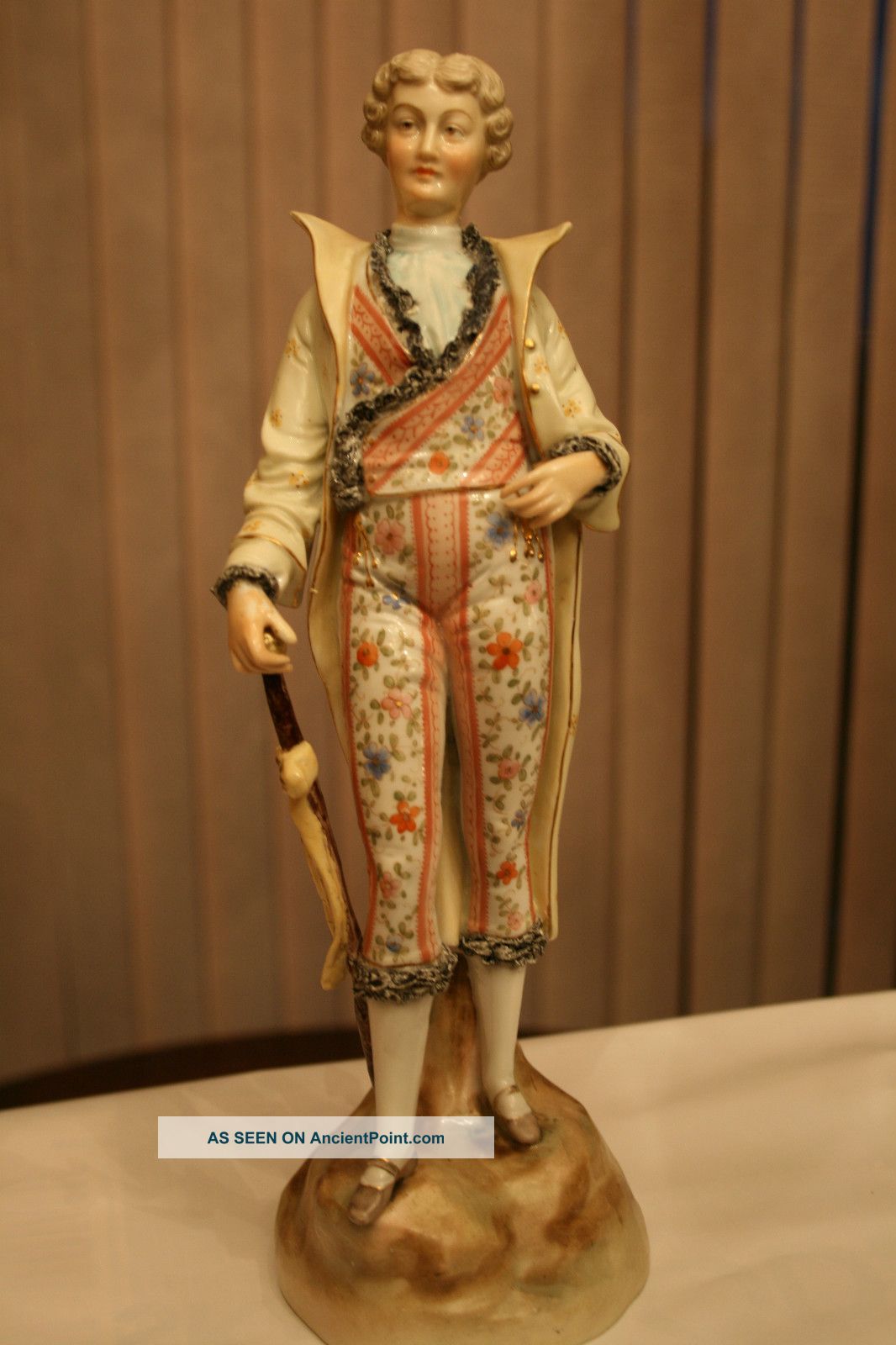 Wonderful Antique Porcelain Colonial Figurine,  & Lace Decoration. Figurines photo