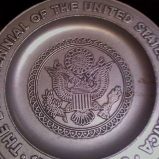 The Bicentenial Of The U.  S.  A Pewter Plate photo