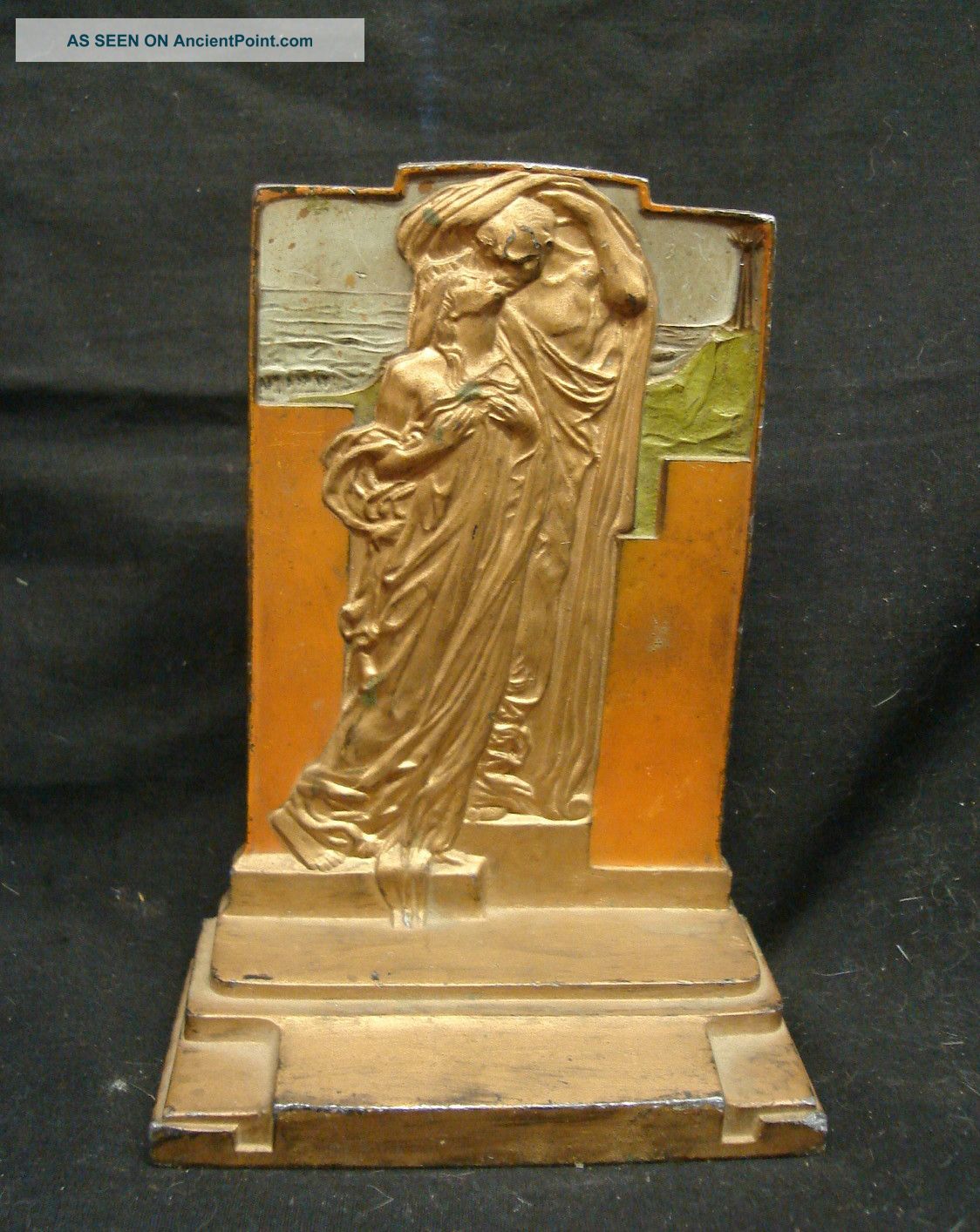 Pompeian Bronze Works 1925 Adoration - Single Bookend Metalware photo