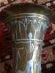 Antique Handmade Syrian/persian/islamic Copper And Silver Inlaid Vase Metalware photo 5