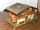 Vintage Swiss Chalet Style Music Box /jewelry Box W/ Moving Water Wheel Boxes photo 1