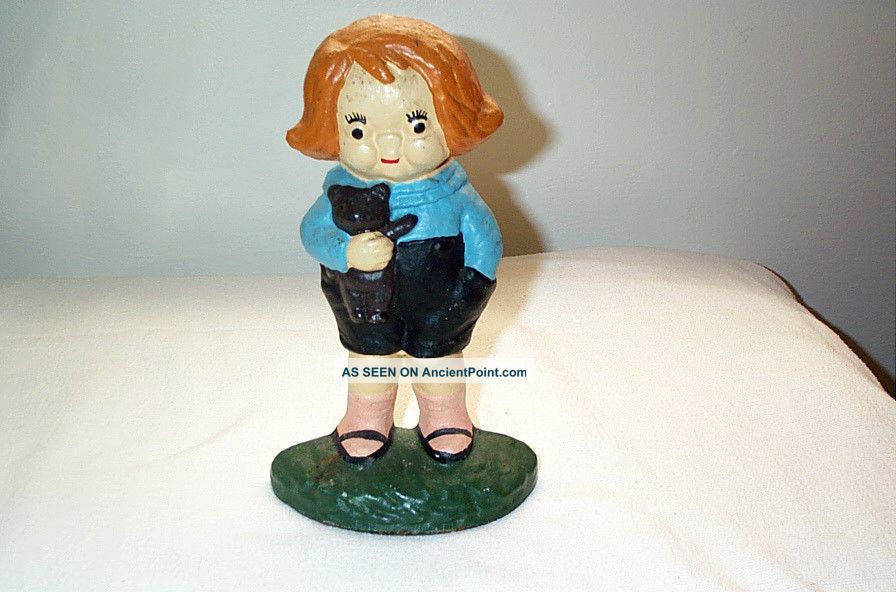 Antique Bobby Blake By Hubley Cast Iron Door Stop Metalware photo