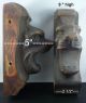 Set Of 4 Antique Roaring Lions - Hand Carved Hardwood - Good Size Carved Figures photo 4