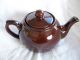 Vintage Teapot Brown Redware Pottery Ceramic With Lid Heavy. . . . Teapots & Tea Sets photo 5