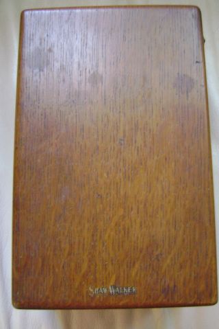 Vintage Wooden Shaw Walker Index Filing Card Recipe Box photo