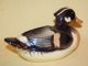 Vintage Porcelain Ceramic Pottery Gorgeous Wood Duck Bird Figurine/planter Figurines photo 7