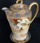Vtg Antique Morimura Noritake Floral Gold Gilt Tea Pot & Saucer Nippon Teapots & Tea Sets photo 4