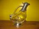 Vint Glass&pewter Goose Or Pheasant Shaped Decanter Pierre Deux Unusual Piece Decanters photo 1