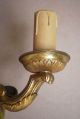 Pair Of Antique Vintage French Bronze Sconces 50 ' S - Gilded Bronze Wall Lights Lamps photo 6