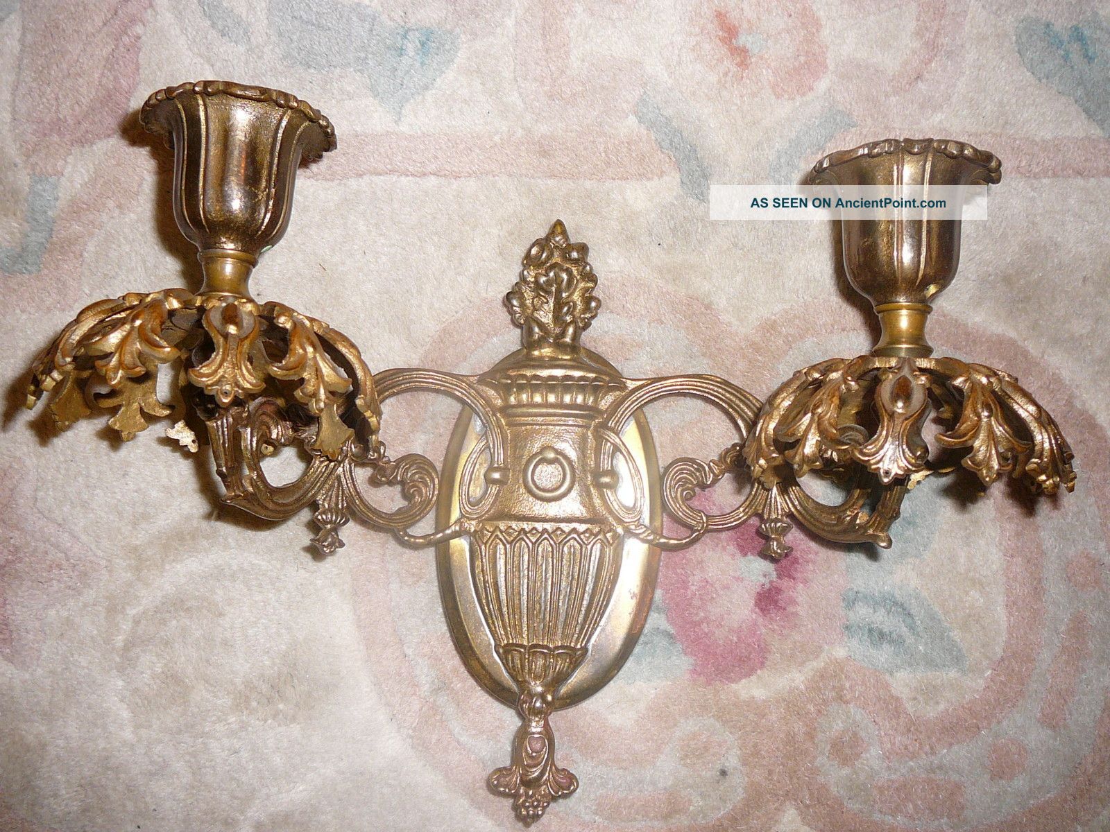 Antique Bradley And Hubbard Wall Candle Sconce Metalware photo