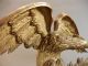 Fine Antique 19thc American Hand Carved Giltwood Eagle Spread Wings Wooden Bird Carved Figures photo 10