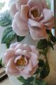 The Celestial Rose Sculptured Vase~rosanne Sanders Franklin Porcelain~certified Vases photo 1
