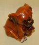 Vintage Japan Porcelain Ceramic Pottery Cute Boxer Pup With Shoe Dog Figurine Figurines photo 2