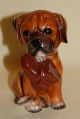 Vintage Japan Porcelain Ceramic Pottery Cute Boxer Pup With Shoe Dog Figurine Figurines photo 4