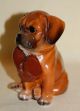 Vintage Japan Porcelain Ceramic Pottery Cute Boxer Pup With Shoe Dog Figurine Figurines photo 5