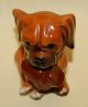 Vintage Japan Porcelain Ceramic Pottery Cute Boxer Pup With Shoe Dog Figurine Figurines photo 6
