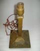 Antique Bradley Hubbard B&h 251 Old Cast Iron Electric Table Lamp Square Base Lamps photo 3