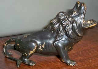 Antique Jennings Brothers Jb Lion Art Statue Sculpture Paperweight Ashtray Tool photo