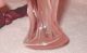 Antique Vtg Pink Frosted Glass Perfume Atomizer Tall Rocket Art Deco Style Perfume Bottles photo 5