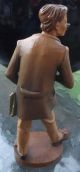 Amazing Antique Carved Composition Figure Of A Professor ~ Extreme Detailing Carved Figures photo 1
