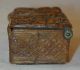 Antique Rectangular Wood Snuff Box Snuffbox Hinged Lid Raised Tavern Scene Boxes photo 2