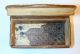 Antique Rectangular Wood Snuff Box Snuffbox Hinged Lid Raised Tavern Scene Boxes photo 7
