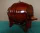 Vintage Solid Walnut Keg With Stand Other photo 2