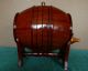 Vintage Solid Walnut Keg With Stand Other photo 3