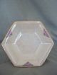 Vintage B & C Limoges Porcelain Pedestal Art Deco Dish Pink Roses Luster Bowls photo 2