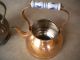 Lot 3 Vintage Vintage Copper Teapot - Pitcher - - Sugar Bowl Metalware photo 1