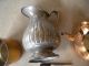 Lot 3 Vintage Vintage Copper Teapot - Pitcher - - Sugar Bowl Metalware photo 2