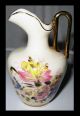 Antique Hallmarked Handpainted Floral China Pitcher Made In Germany Lovely Pitchers photo 1