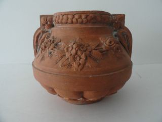 19th C.  Ornamental French Terracotta Vase photo