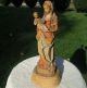 Vintage Anri Carved Wood Madonna Mary & Jesus Figurine Sculpture Italy Christian Carved Figures photo 2