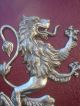 Vintage Metal Mythologic Winged Rampant Lion Armorial Crest/shield Metalware photo 9