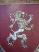 Vintage Metal Mythologic Winged Rampant Lion Armorial Crest/shield Metalware photo 10