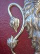 Vintage Metal Mythologic Winged Rampant Lion Armorial Crest/shield Metalware photo 4