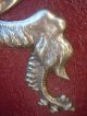 Vintage Metal Mythologic Winged Rampant Lion Armorial Crest/shield Metalware photo 7