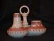 Antique 1835 - 1845 English 4 Pc.  Condiment Set Hand Painted W/ Brown Transfer Other photo 10